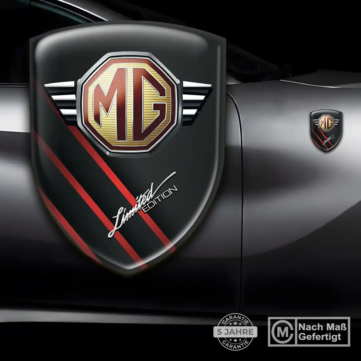 MG Emblem Wappen Aufkleber Auto Luxus-Edition