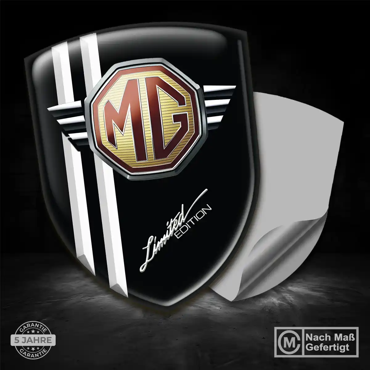 MG Emblem Wappen Aufkleber Auto Markenedition