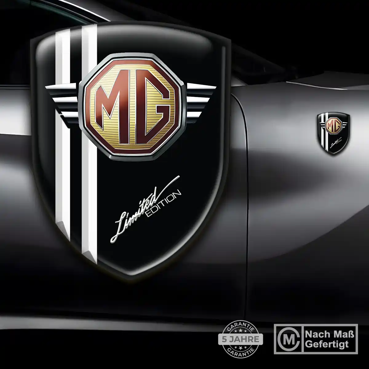 MG Emblem Wappen Aufkleber Auto Markenedition