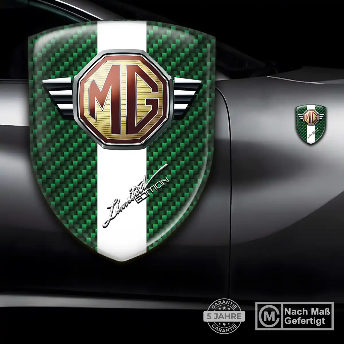 MG Emblem Wappen Aufkleber Auto Premiumqualität