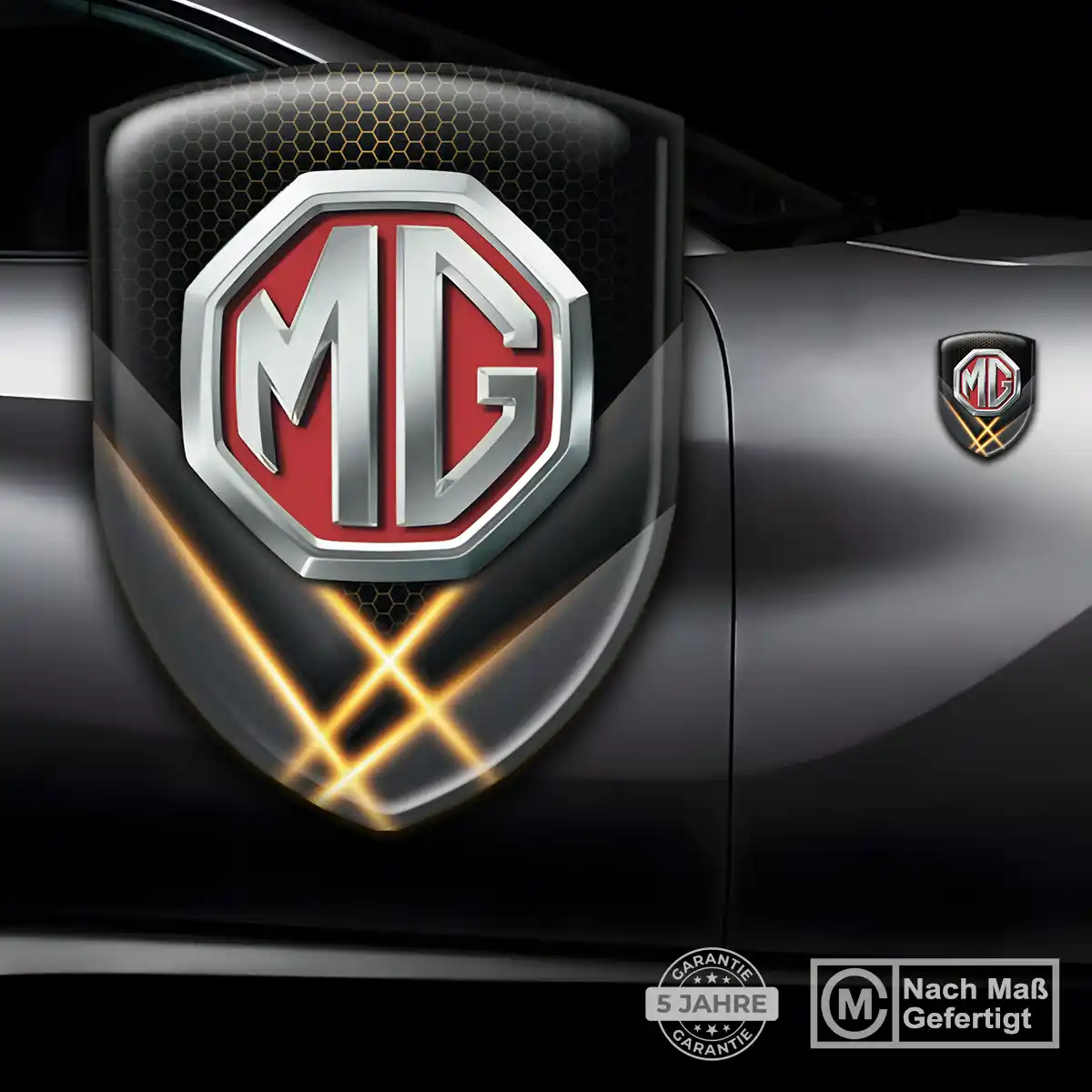 MG Emblem Wappen Aufkleber Auto Stilvolles Design