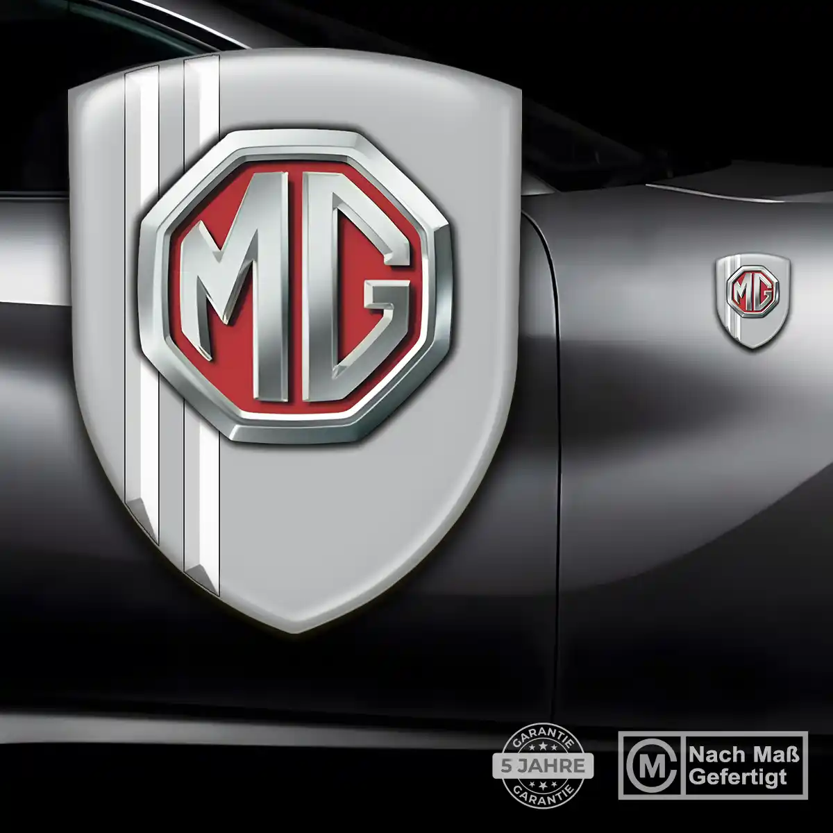 MG Emblem Wappen Aufkleber Edles Design