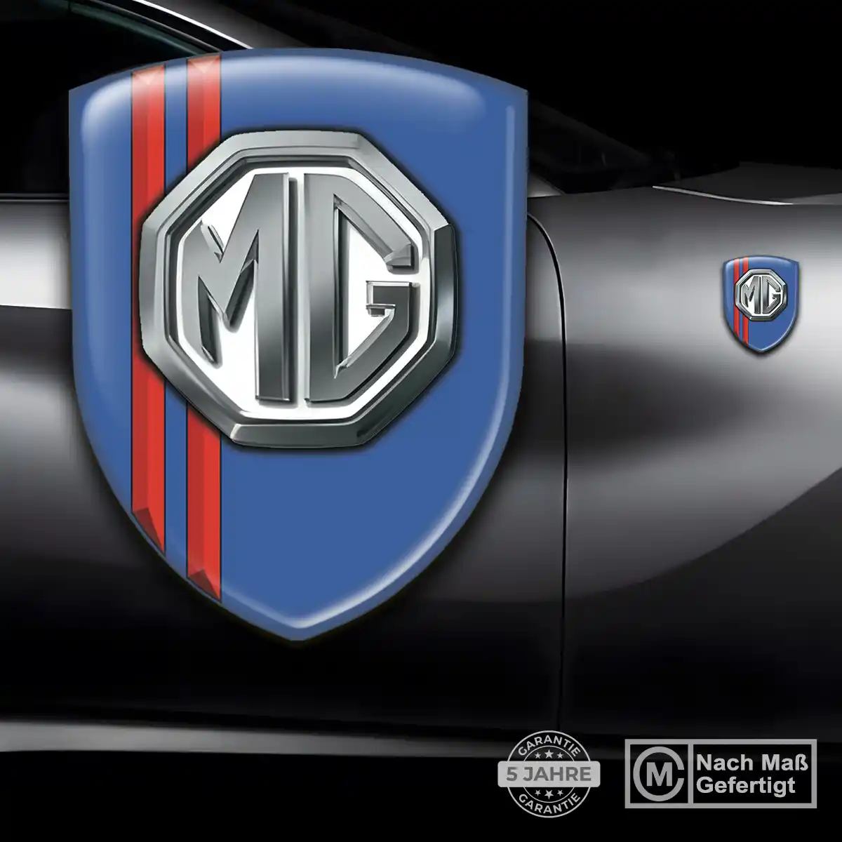 MG Emblem Wappen Aufkleber Elegantes Design