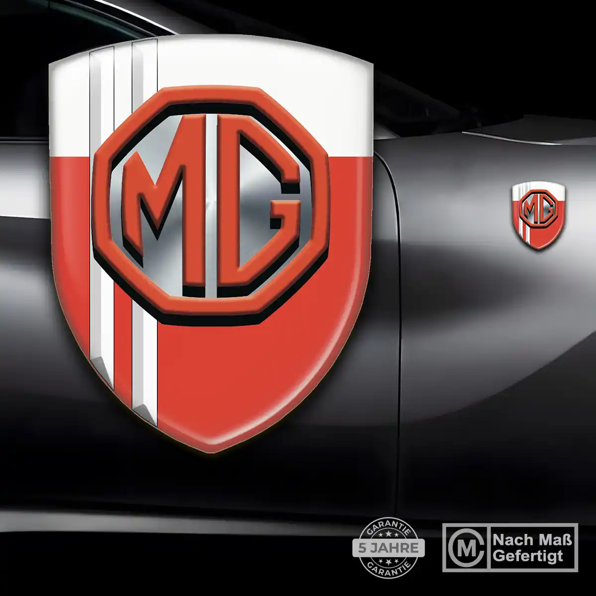 MG Emblem Wappen Aufkleber Exterieurdesign