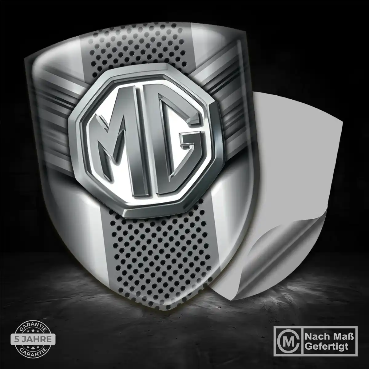 MG Emblem Wappen Aufkleber Hochwertiges Harz
