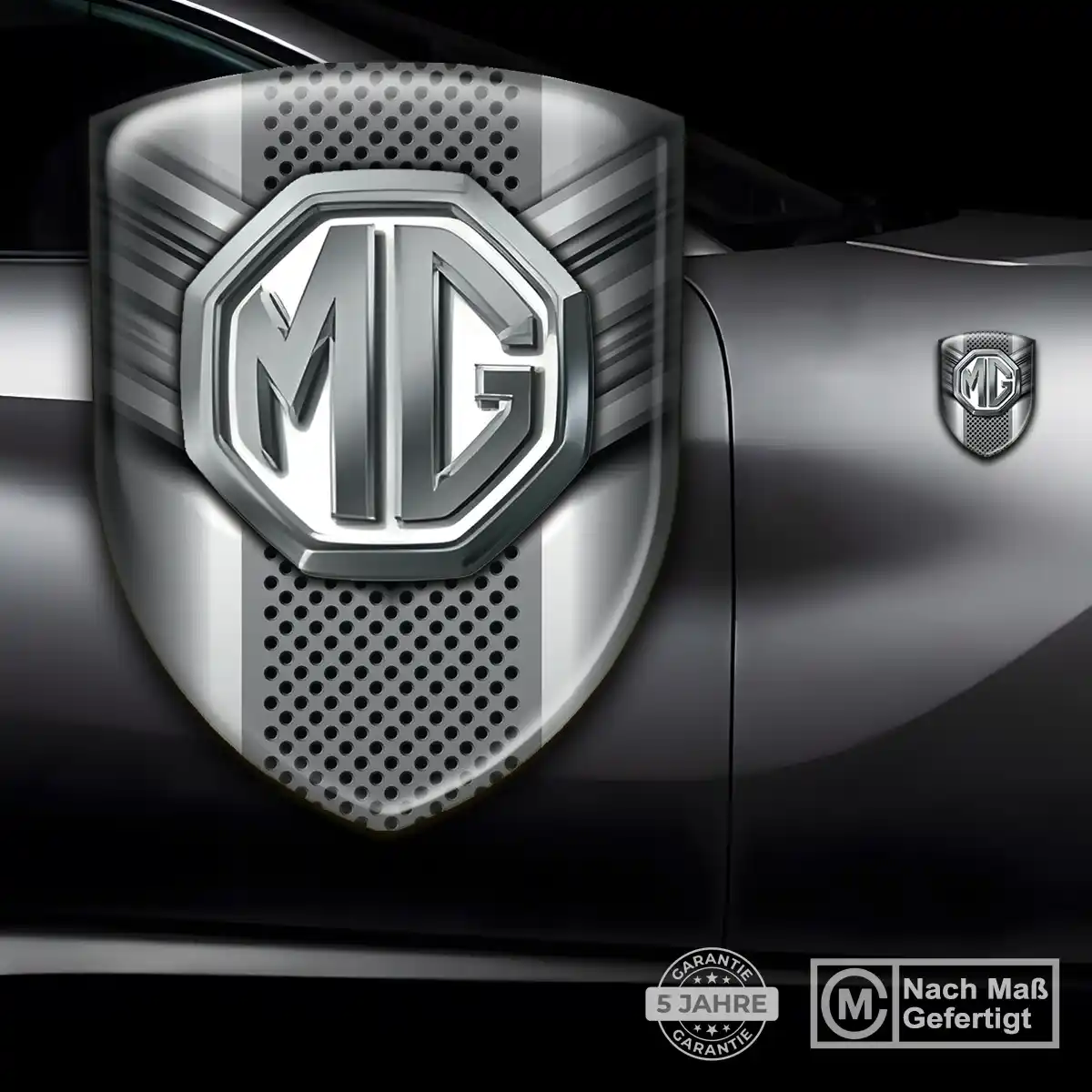 MG Emblem Wappen Aufkleber Hochwertiges Harz