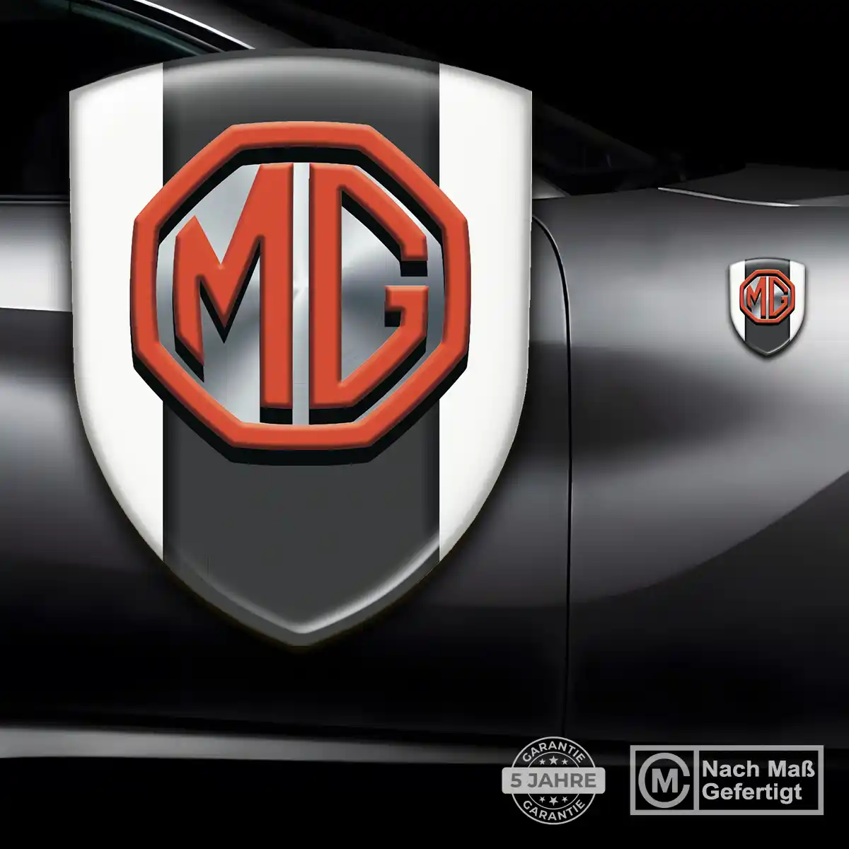 MG Emblem Wappen Aufkleber Premium-Edition