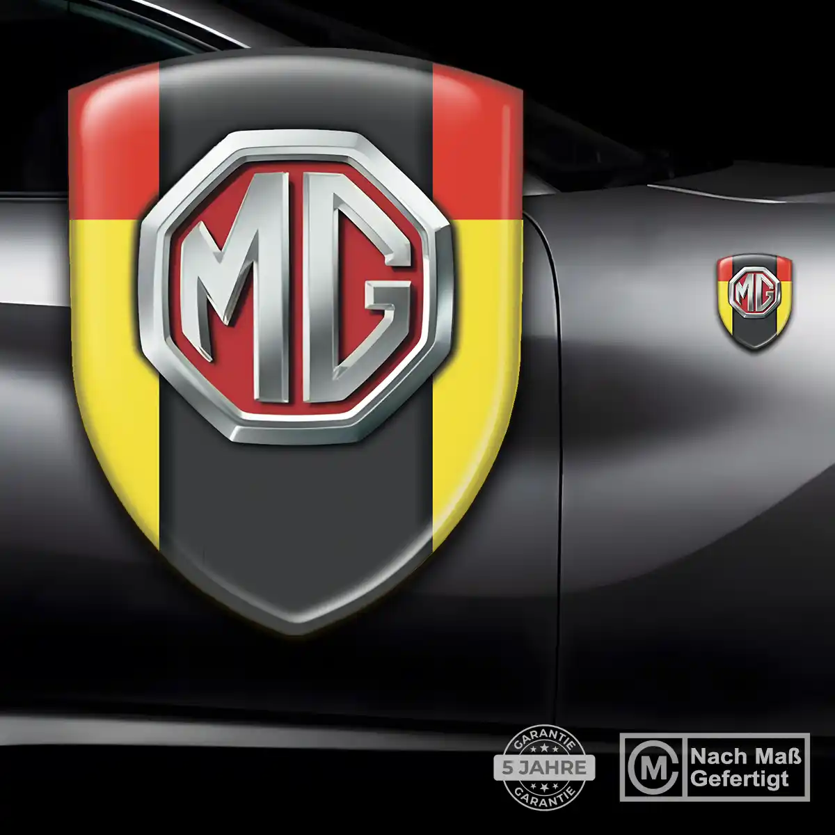 MG Emblem Wappen Aufkleber Premiumqualität