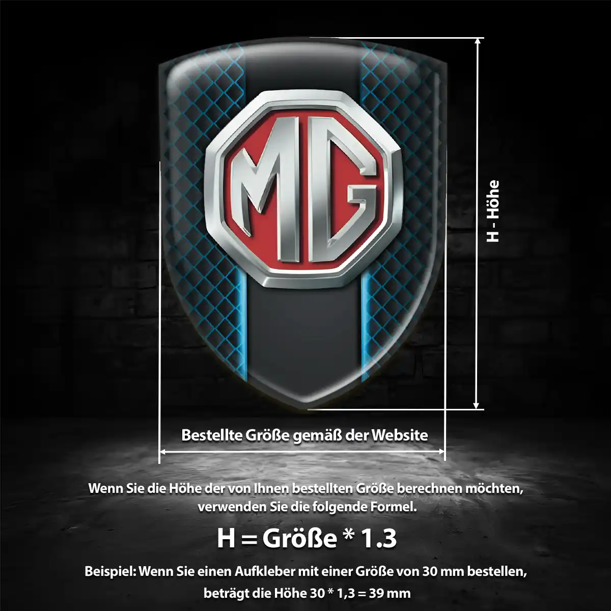 MG Emblem Wappen Auto Ausdrucksstarkes Design