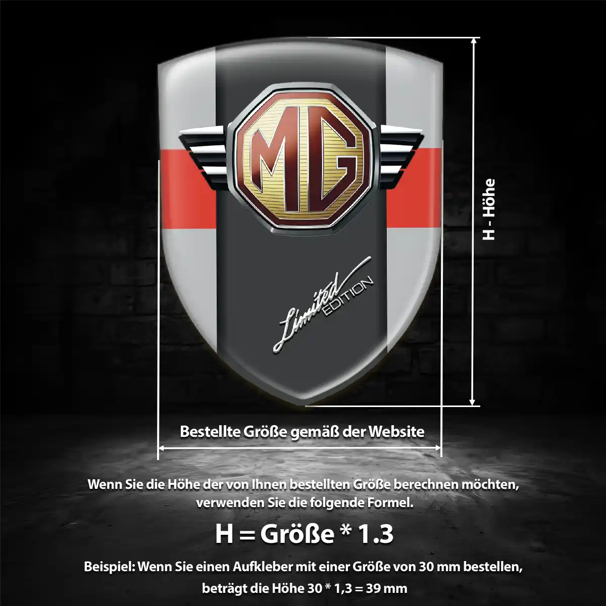 MG Emblem Wappen Auto Edles Design