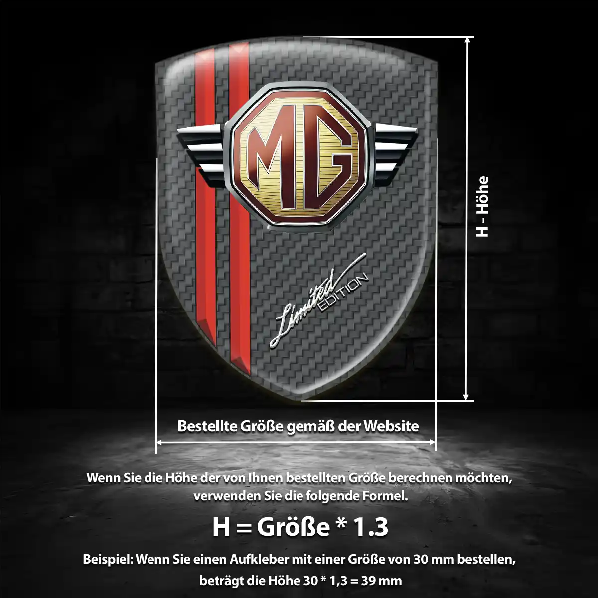 MG Emblem Wappen Auto Elegantes Design
