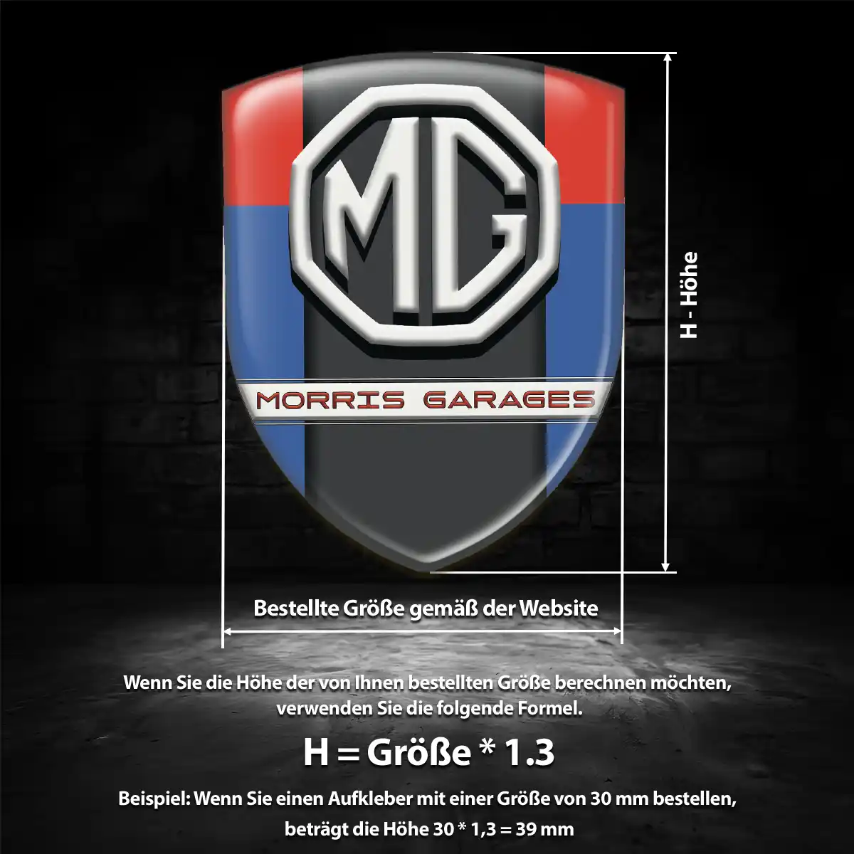 MG Emblem Wappen Auto Exterieurdesign