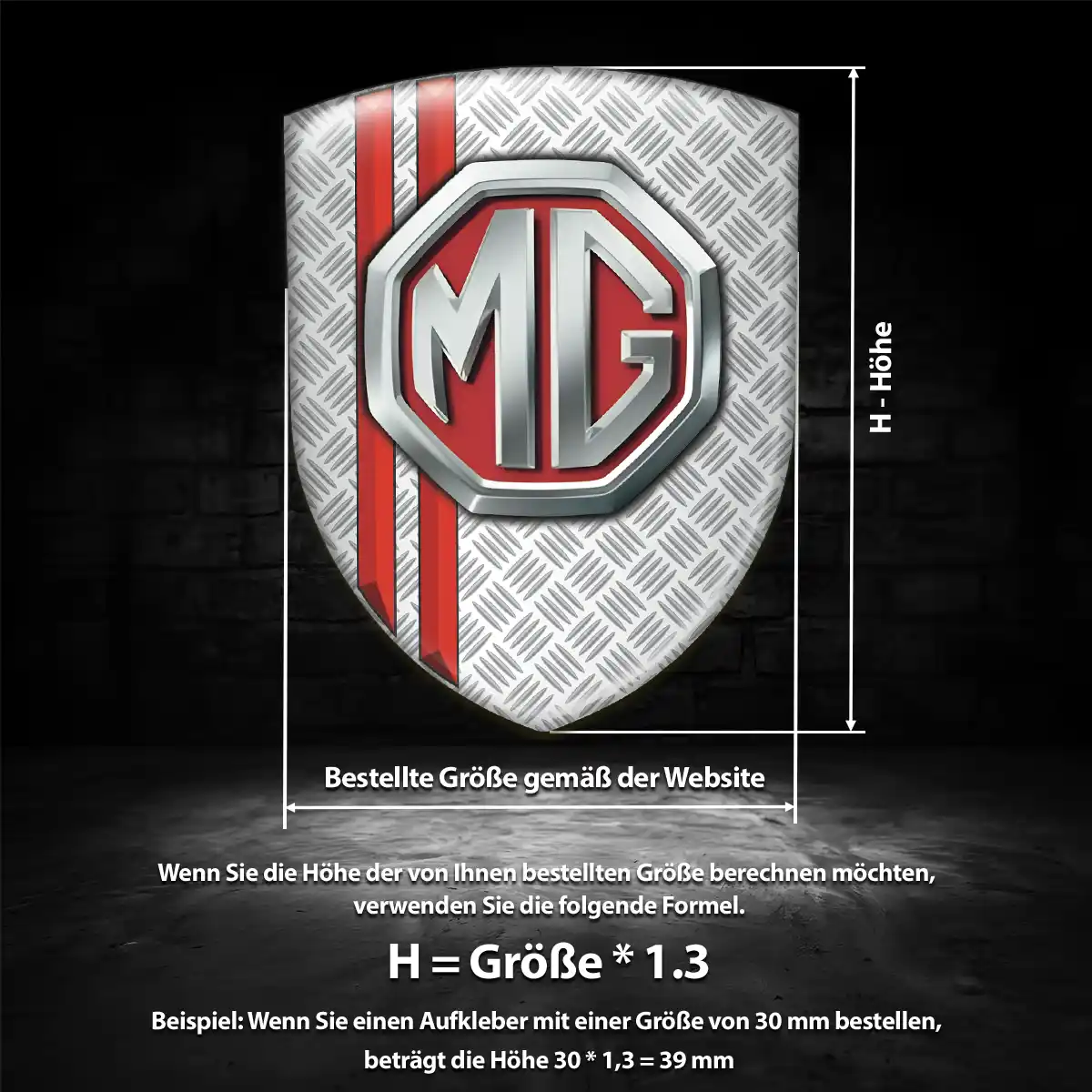 MG Emblem Wappen Auto Hohe Qualität