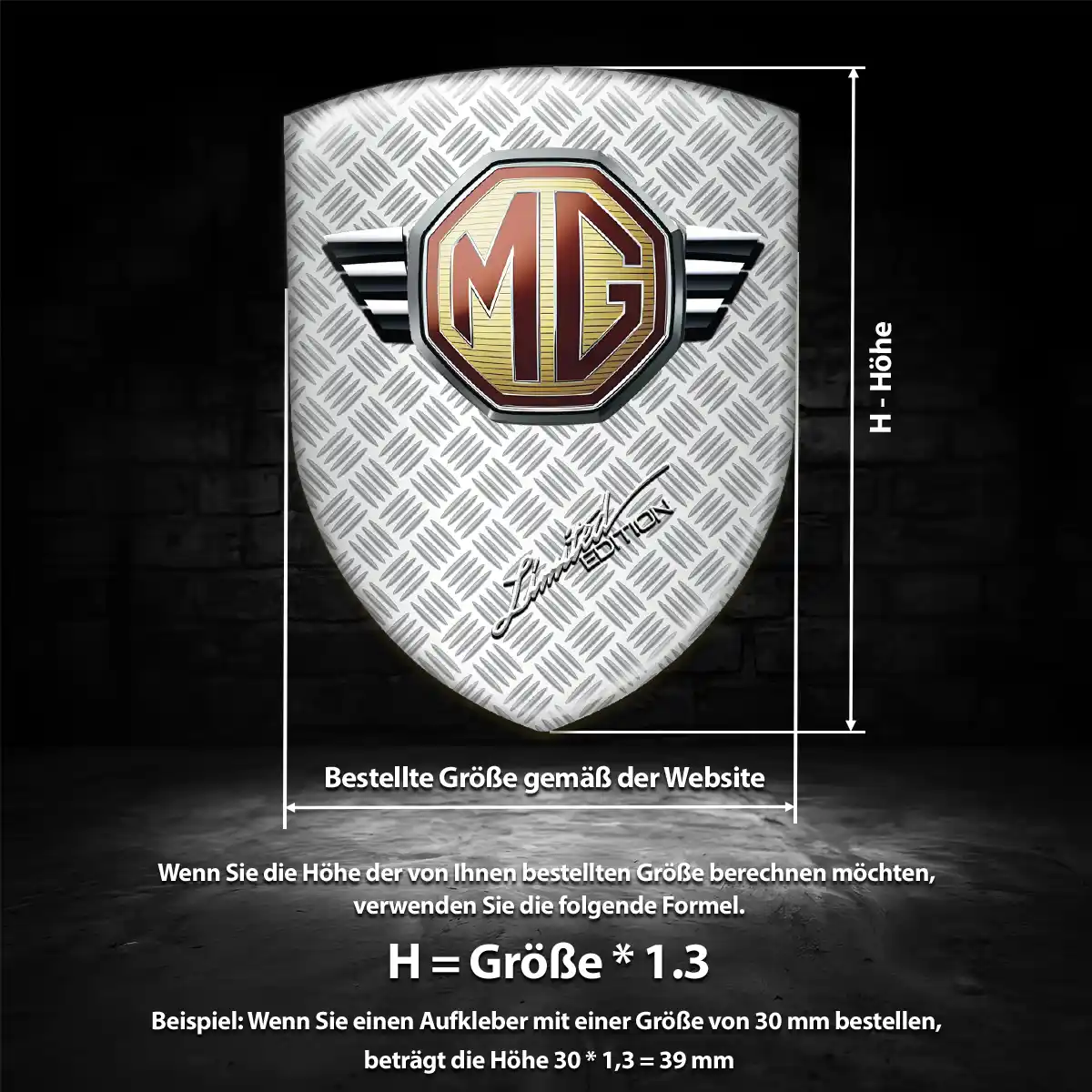 MG Emblem Wappen Auto Limitierte Auflage