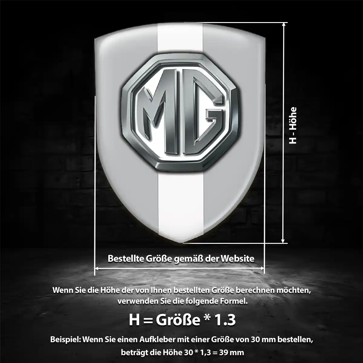 MG Emblem Wappen Auto Luxus-Edition