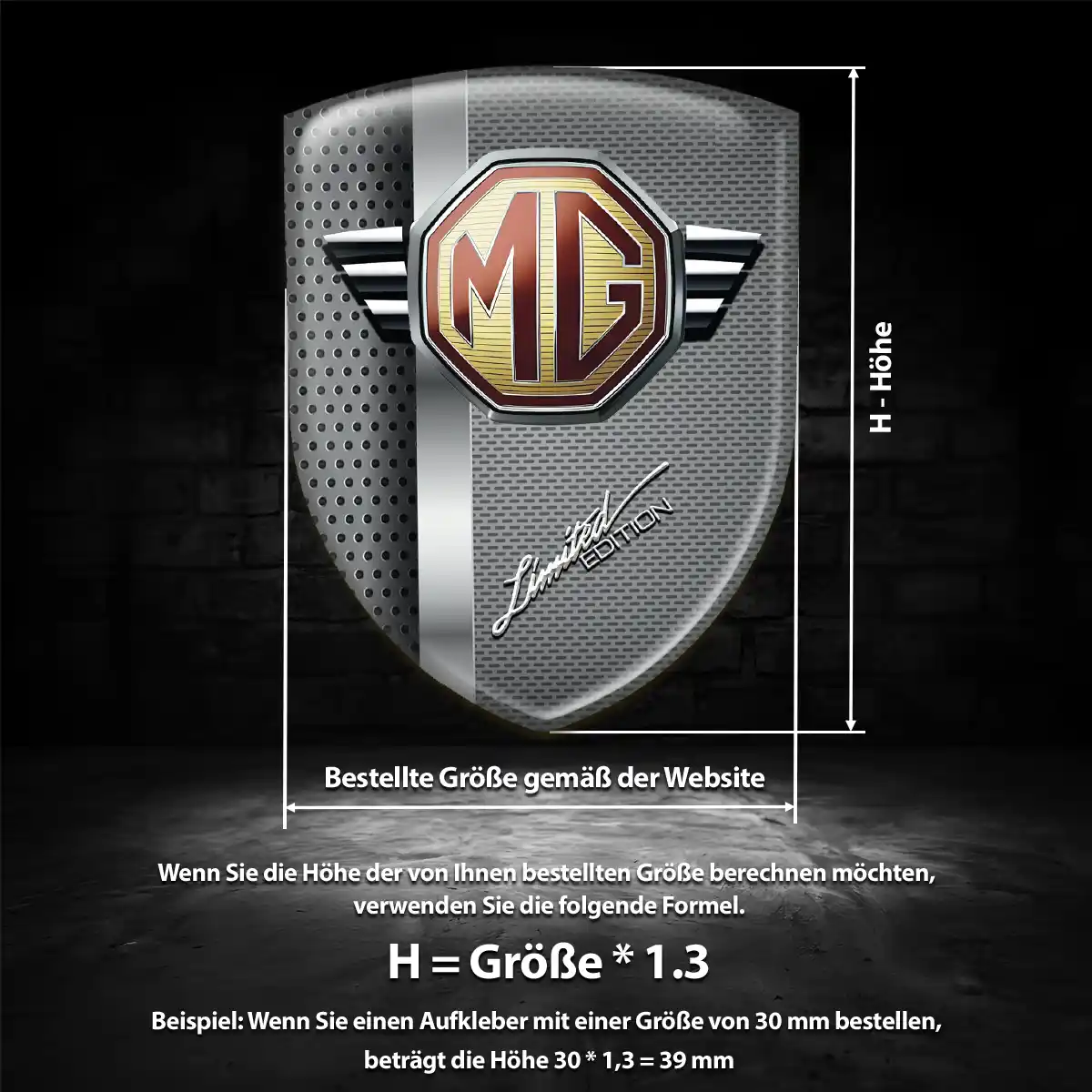 MG Emblem Wappen Auto Markenedition