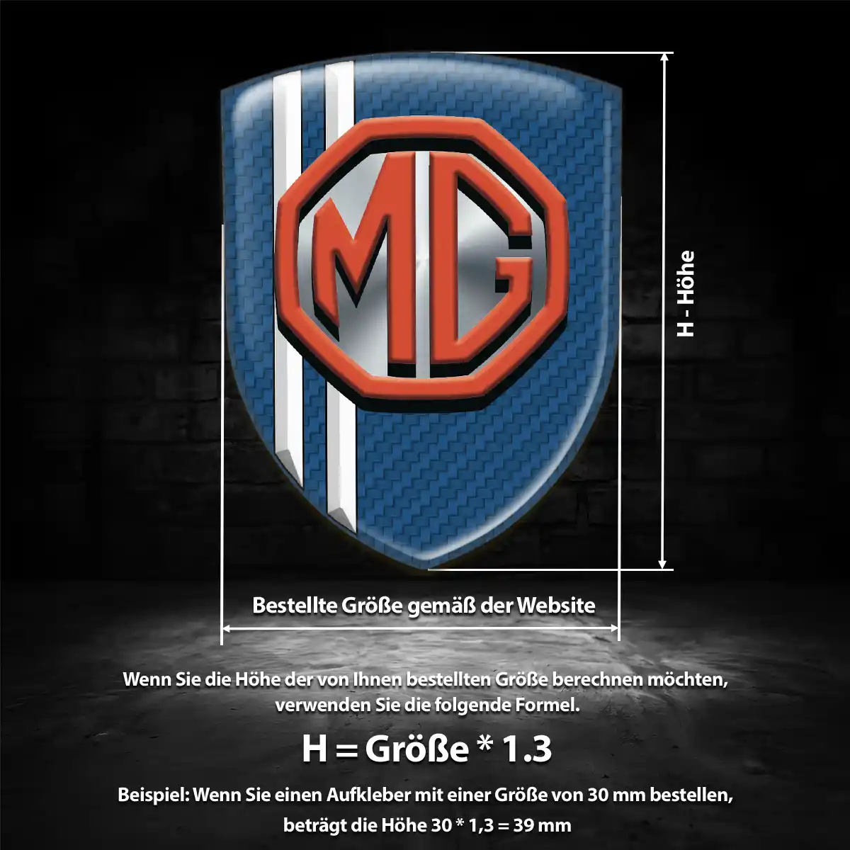MG Emblem Wappen Auto Premiumqualität