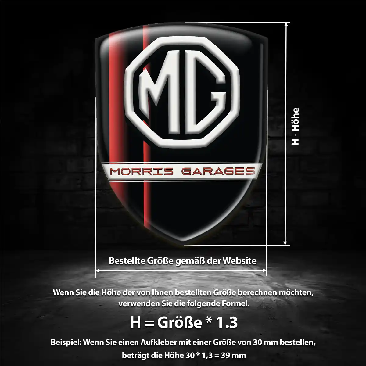 MG Emblem Wappen Auto Tuningfahrzeug