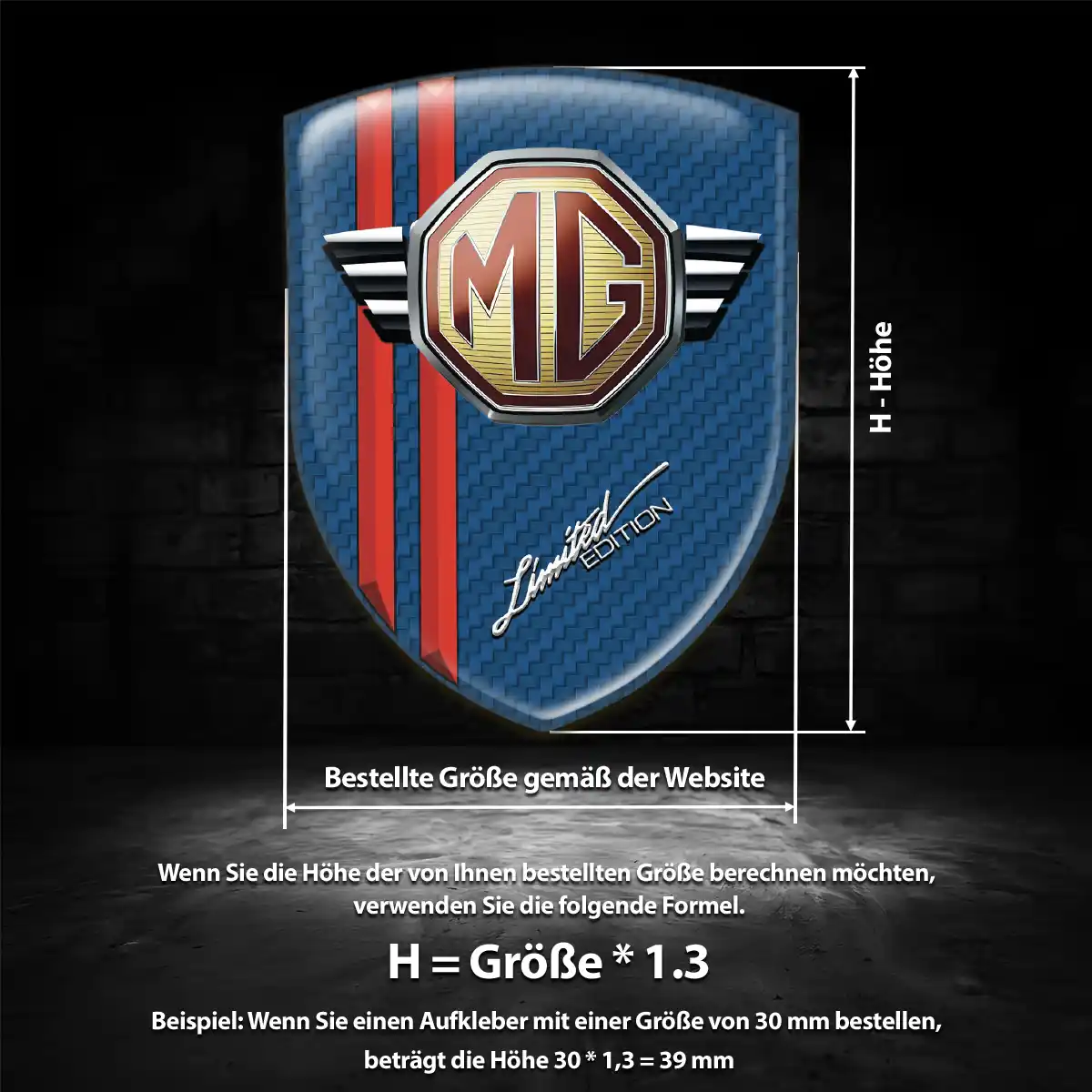 MG Emblem Wappen Edles Design