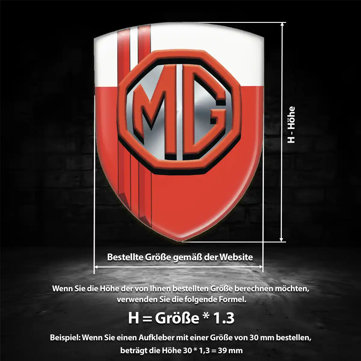 MG Emblem Wappen Erstklassige Qualität