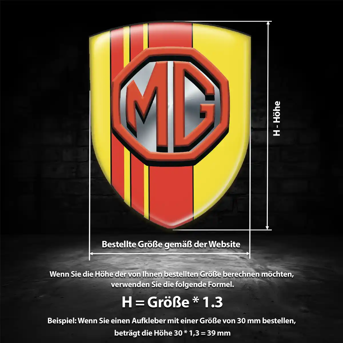 MG Emblem Wappen Exterieurdesign