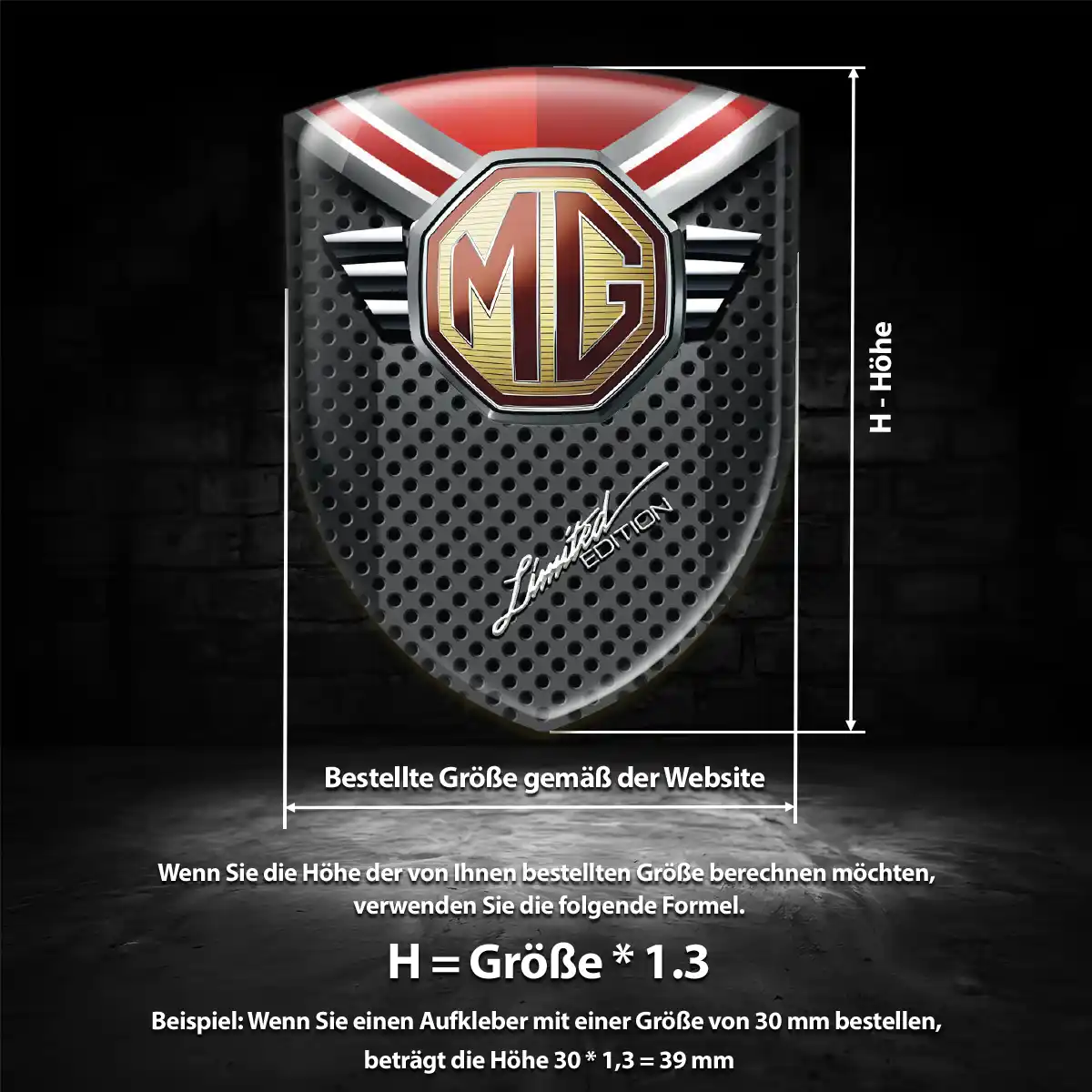 MG Emblem Wappen Limitierte Auflage