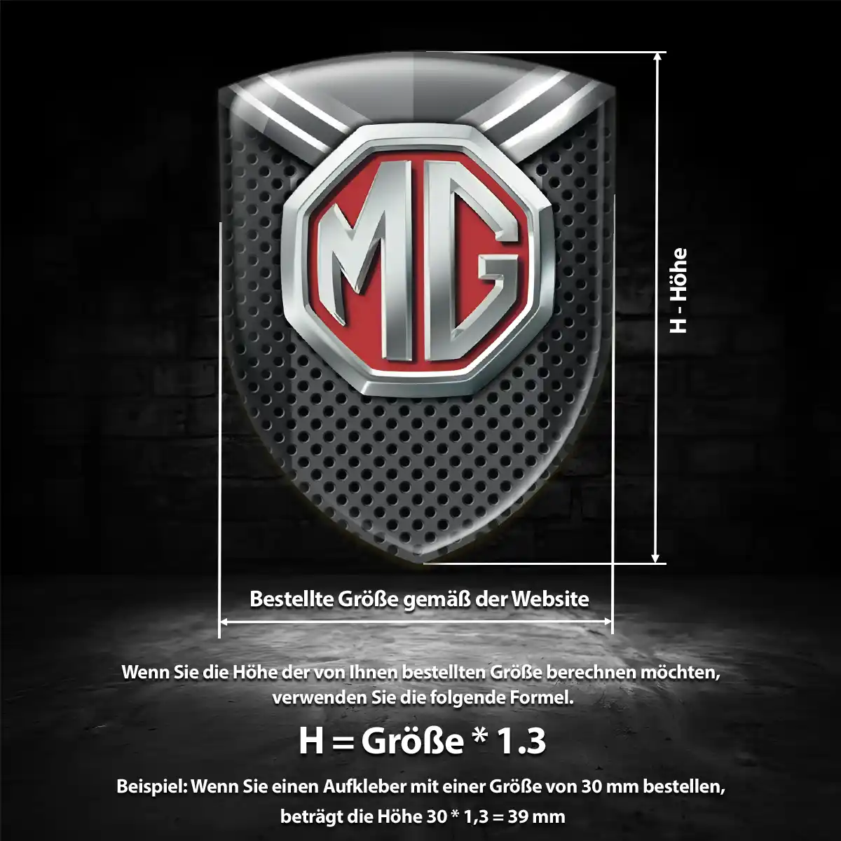 MG Emblem Wappen Luxus-Edition
