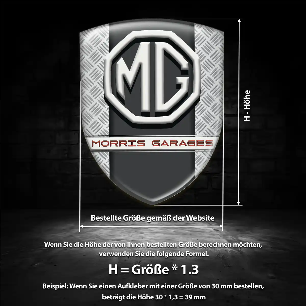 MG Emblem Wappen Tuningfahrzeug