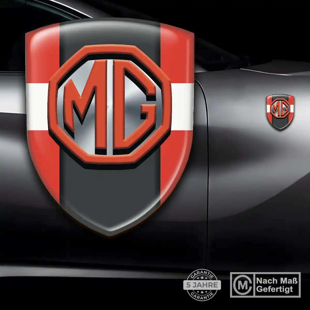 MG Embleme Ausdrucksstarkes Design
