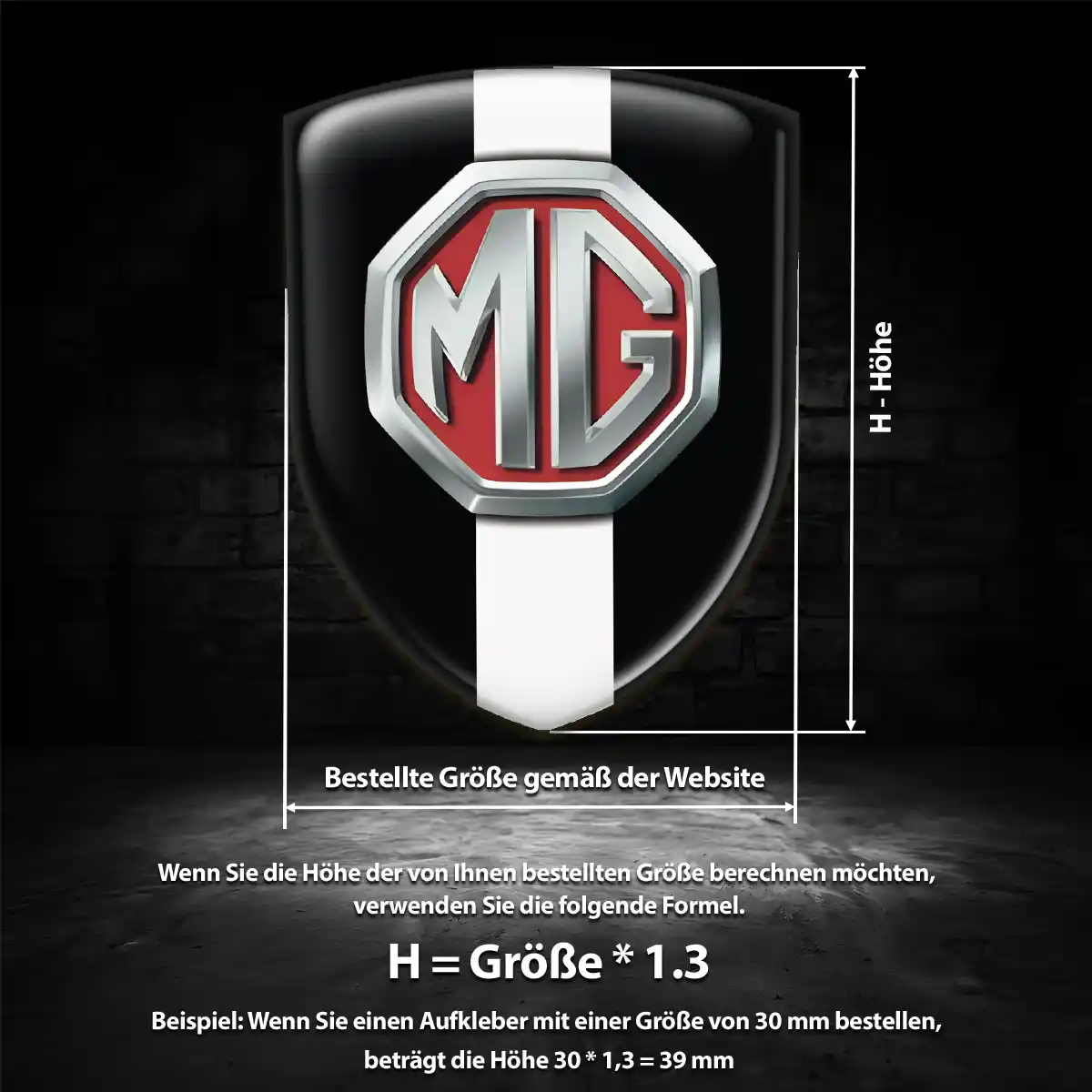 MG Embleme Auto Edles Design