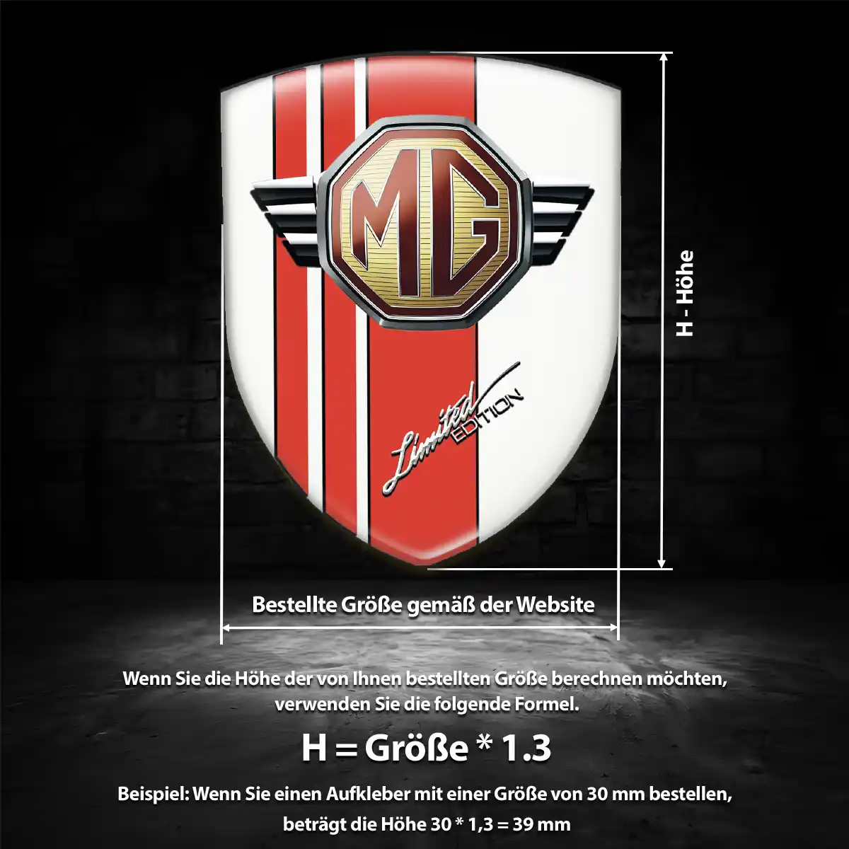 MG Embleme Auto Limitierte Auflage
