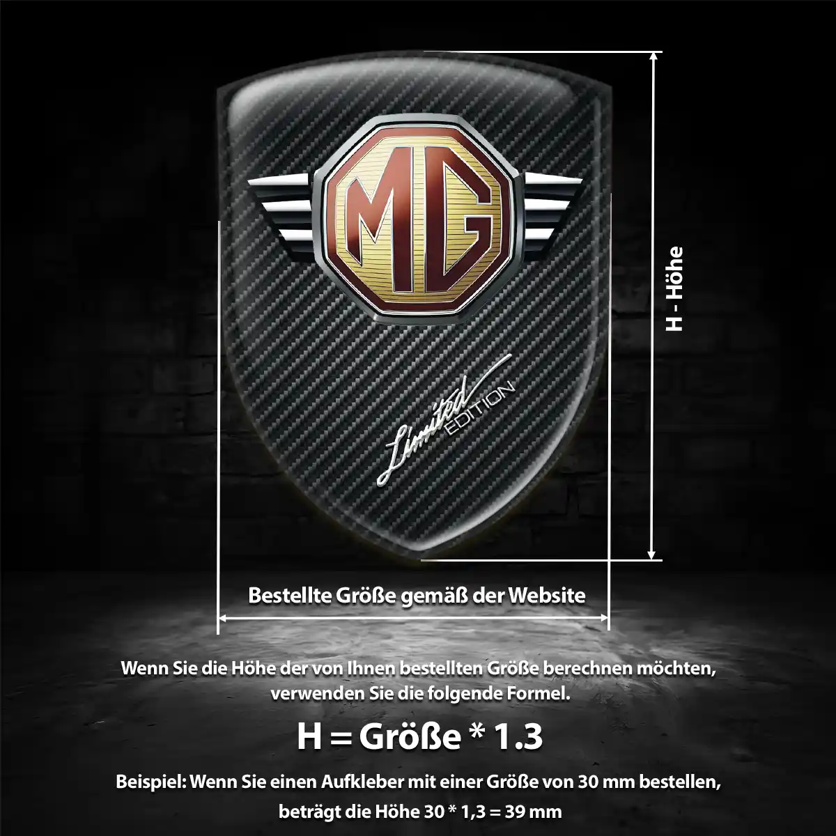 MG Embleme Auto Luxus-Edition