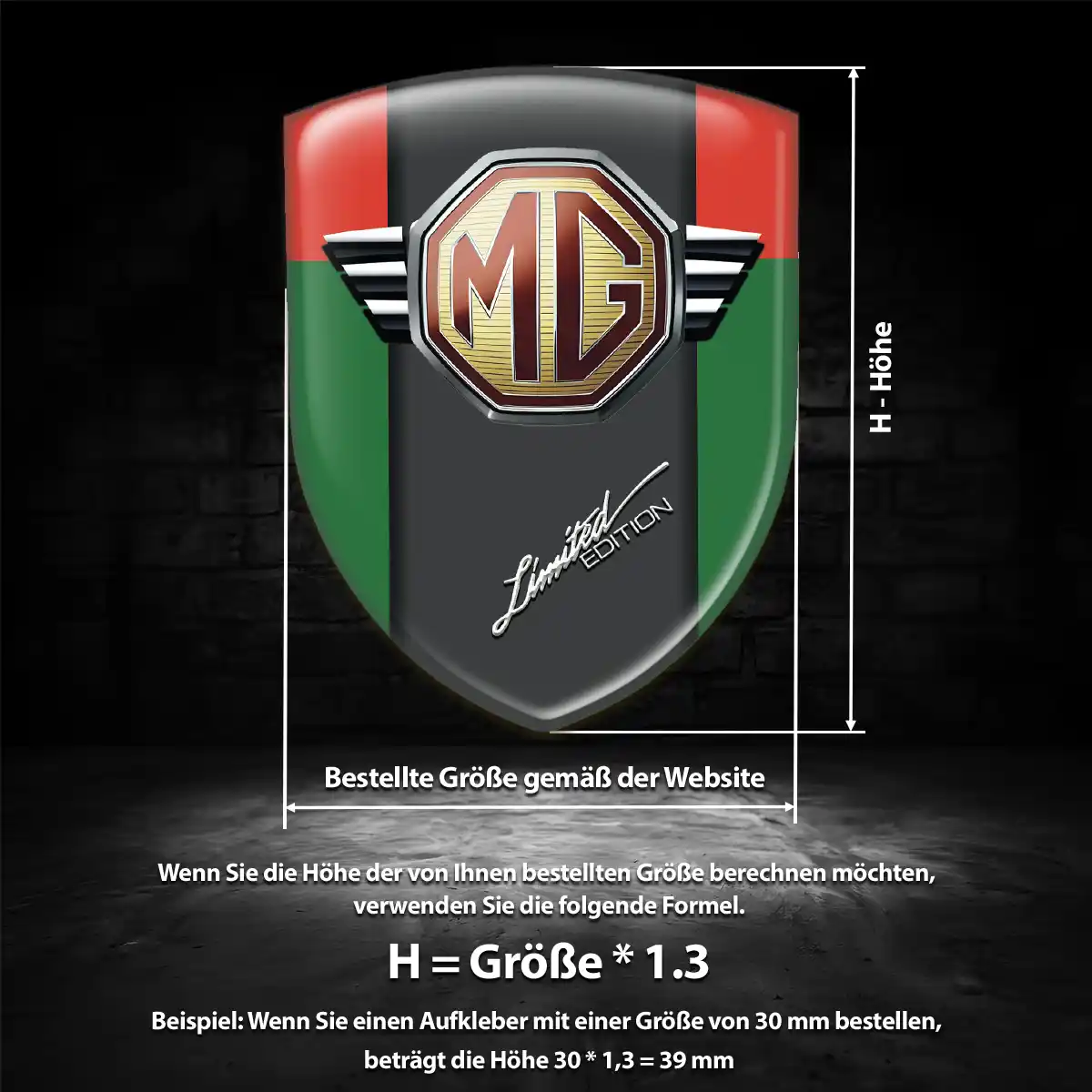 MG Embleme Auto Premium-Edition