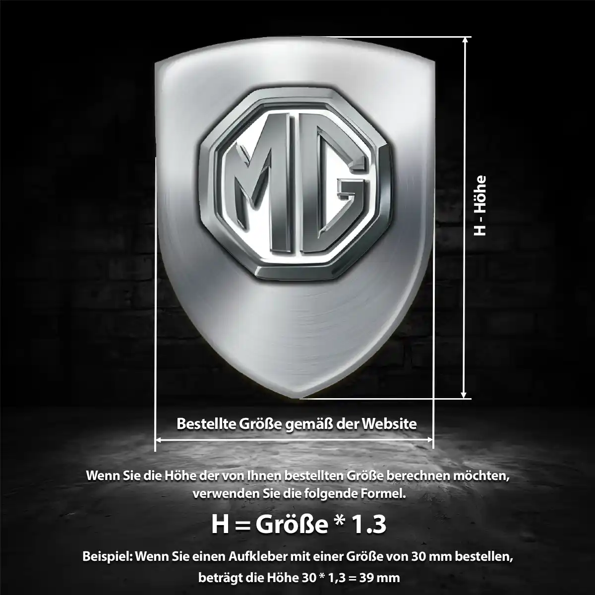 MG Embleme Auto Premiumqualität