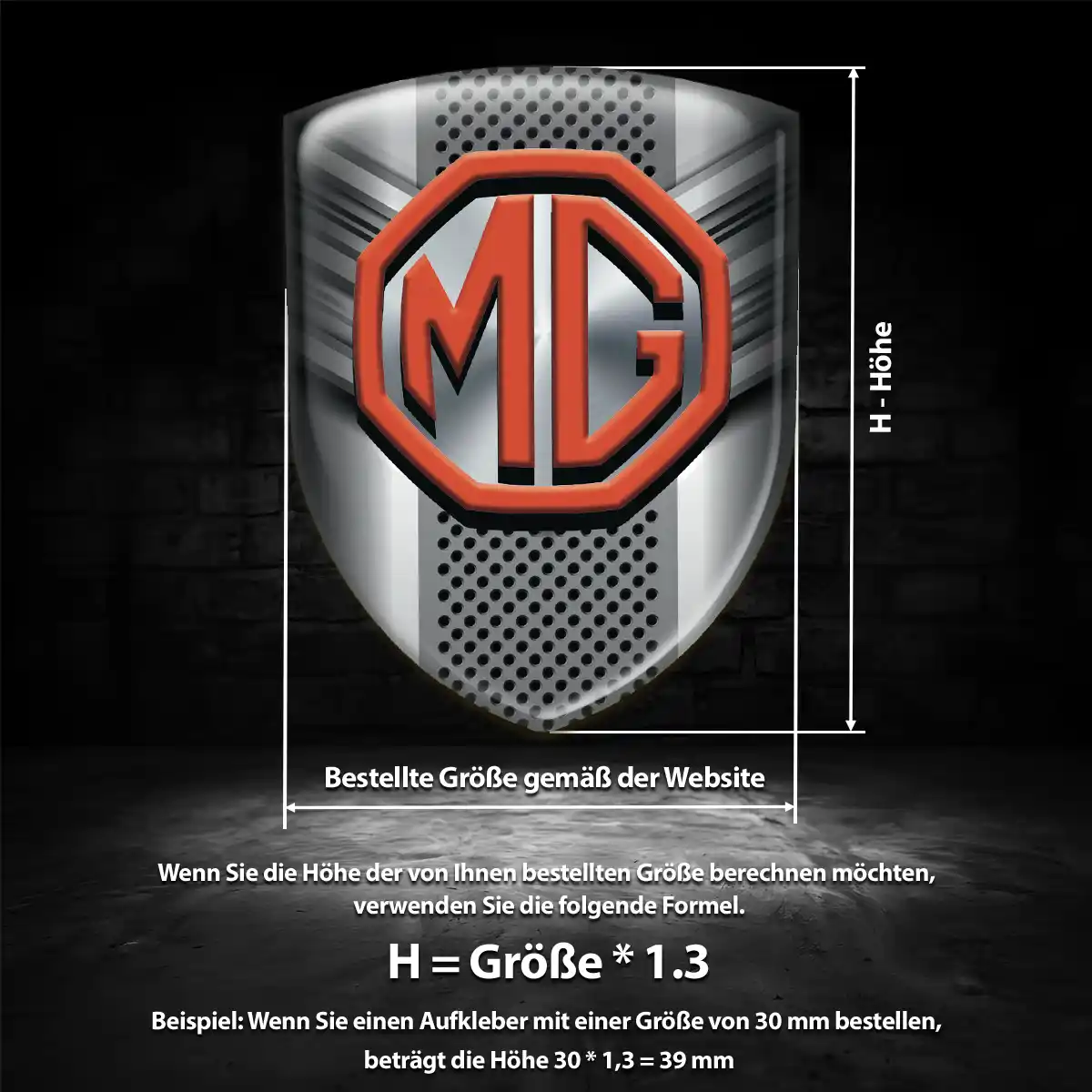 MG Embleme Hochwertiges Harz