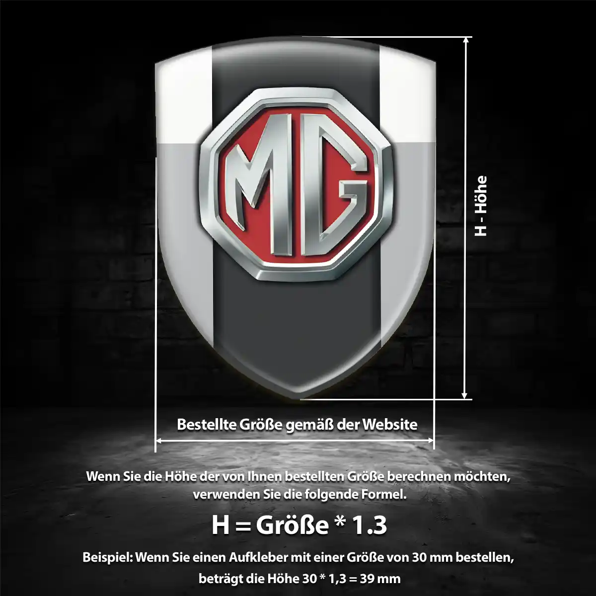 MG Embleme Modernes Design