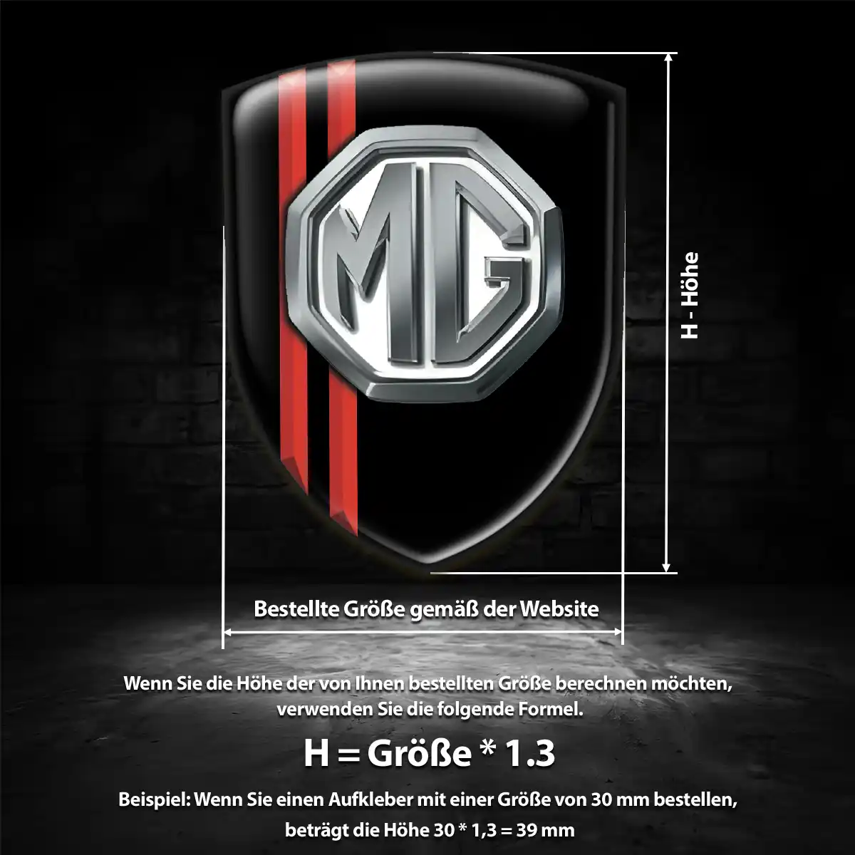 MG Embleme Silikon Aufkleber Ausdrucksstarkes Design