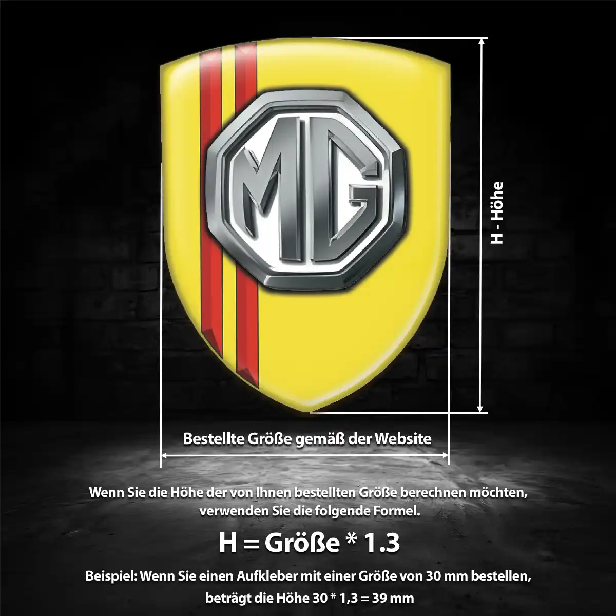MG Embleme Silikon Aufkleber Auto Edles Design