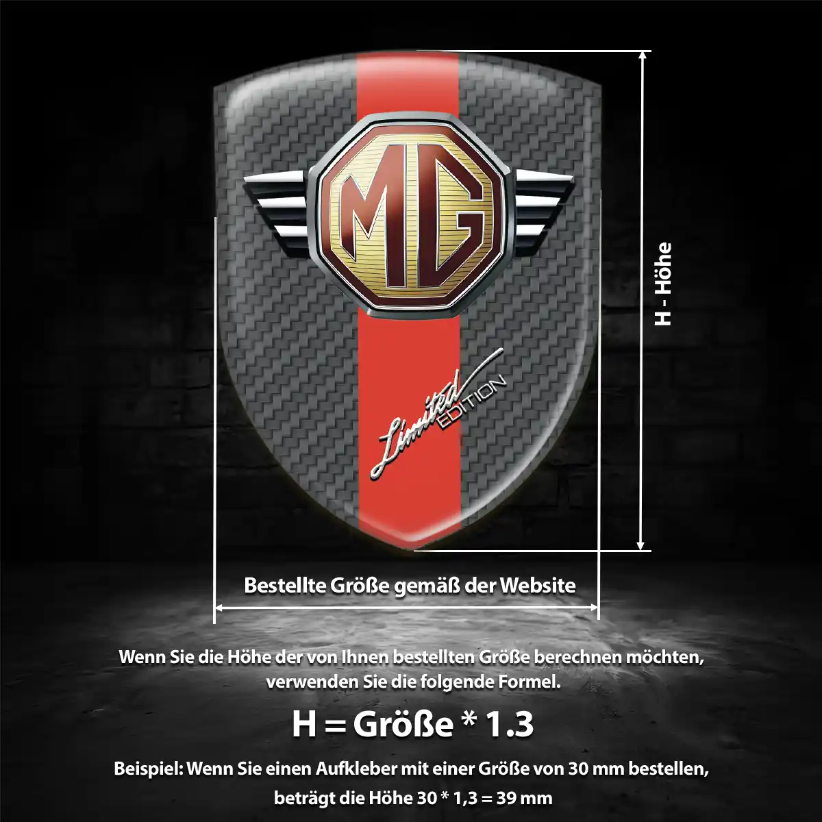 MG Embleme Silikon Aufkleber Auto Exterieurdesign