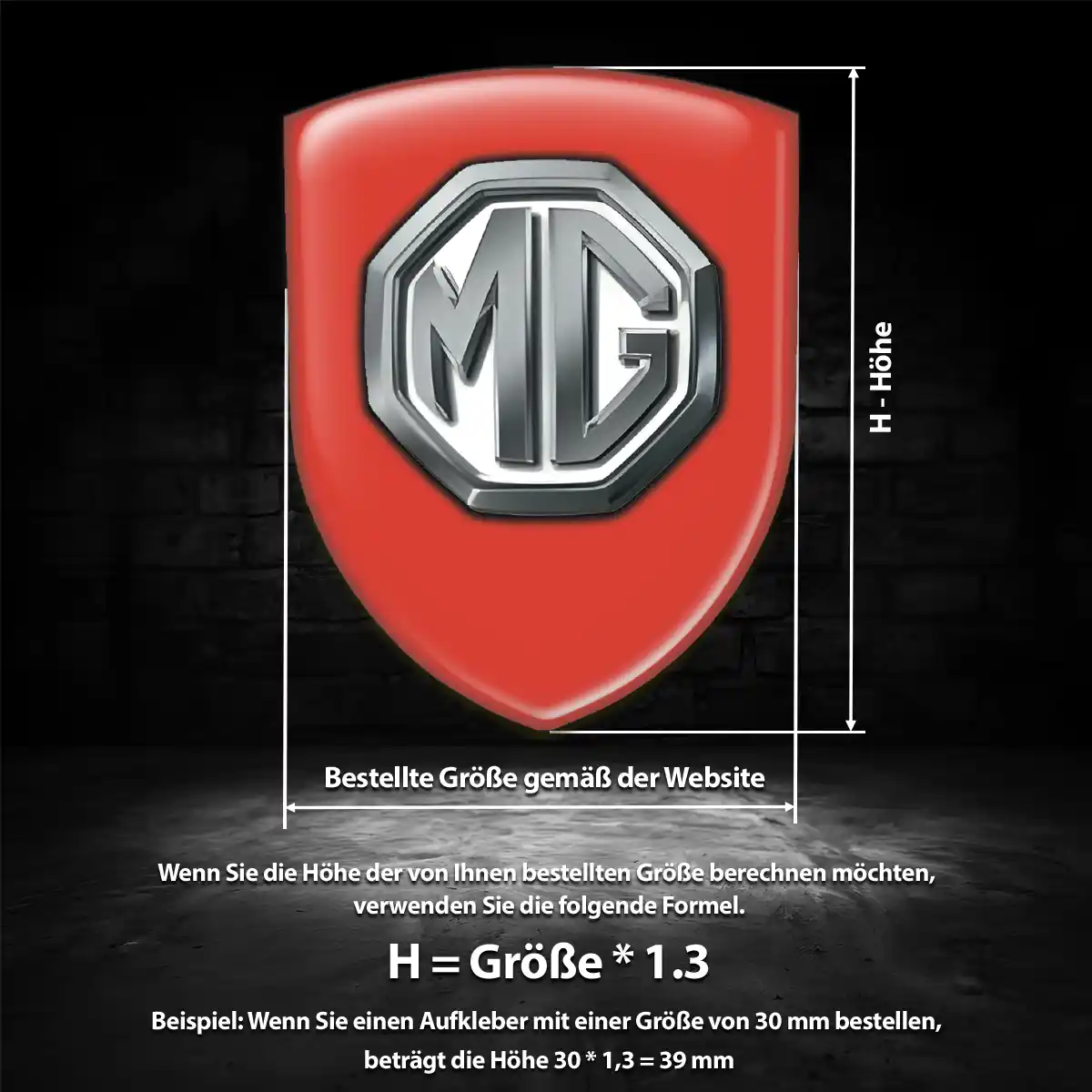 MG Embleme Silikon Aufkleber Auto Hochwertiges Harz