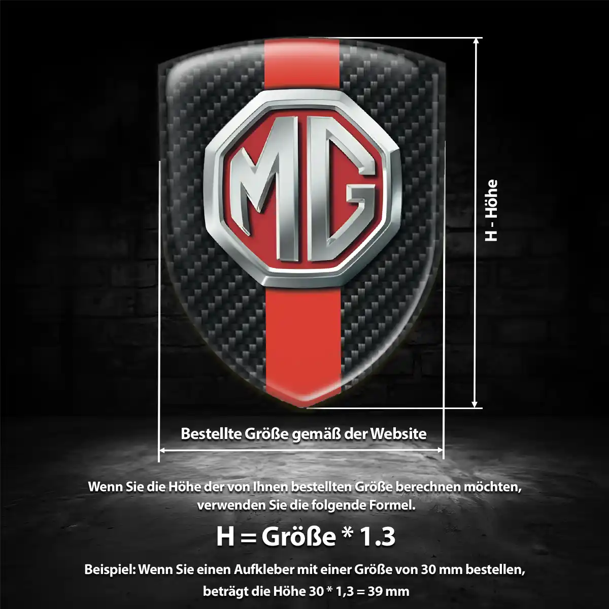 MG Embleme Silikon Aufkleber Auto Interieurdesign