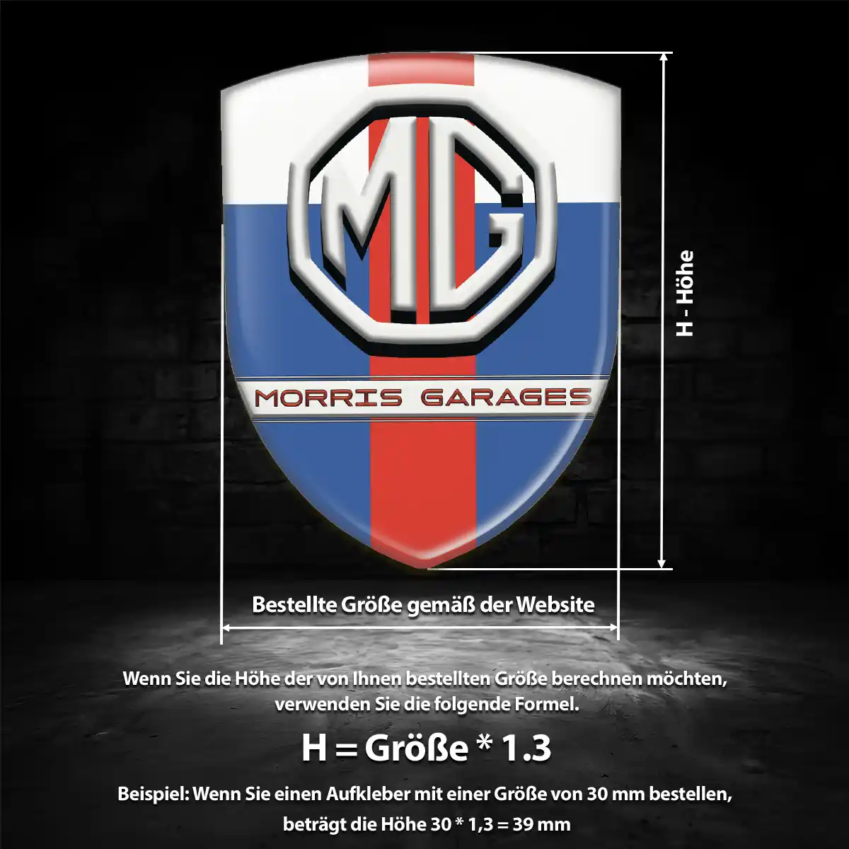 MG Embleme Silikon Aufkleber Auto Markenedition