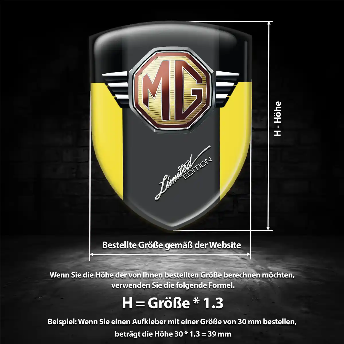 MG Embleme Silikon Aufkleber Auto Premium-Edition