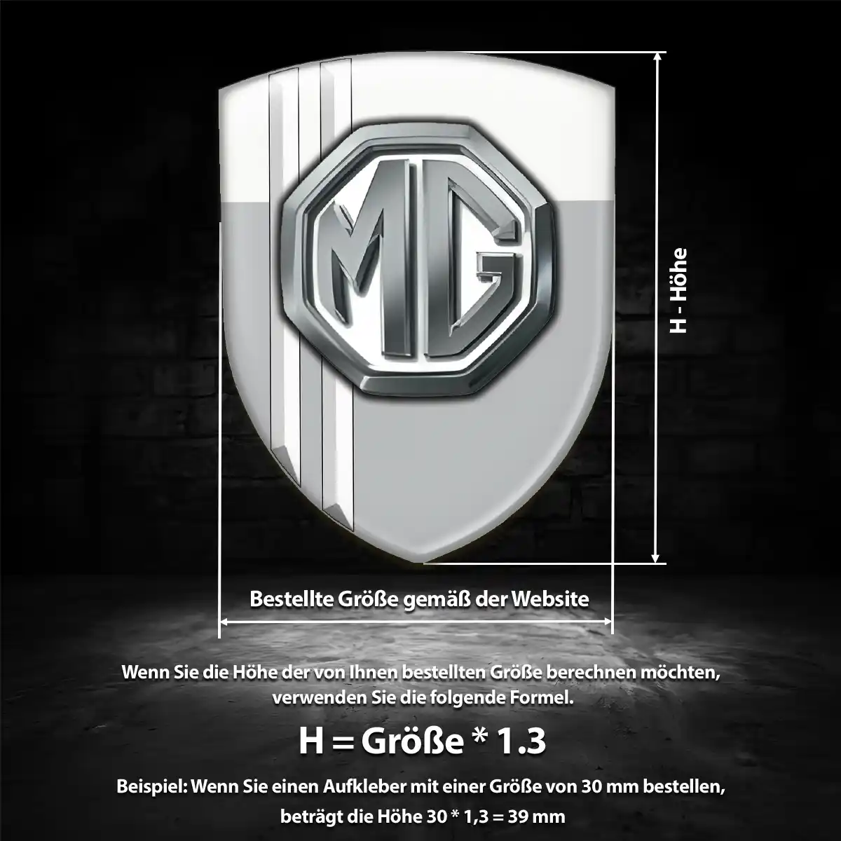 MG Embleme Silikon Aufkleber Auto Premiumqualität