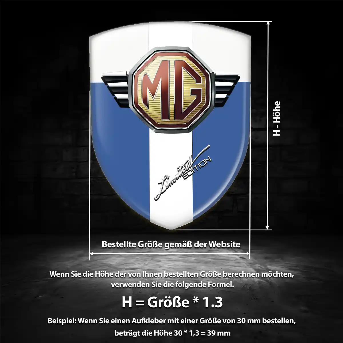MG Embleme Silikon Aufkleber Auto Tuningfahrzeug