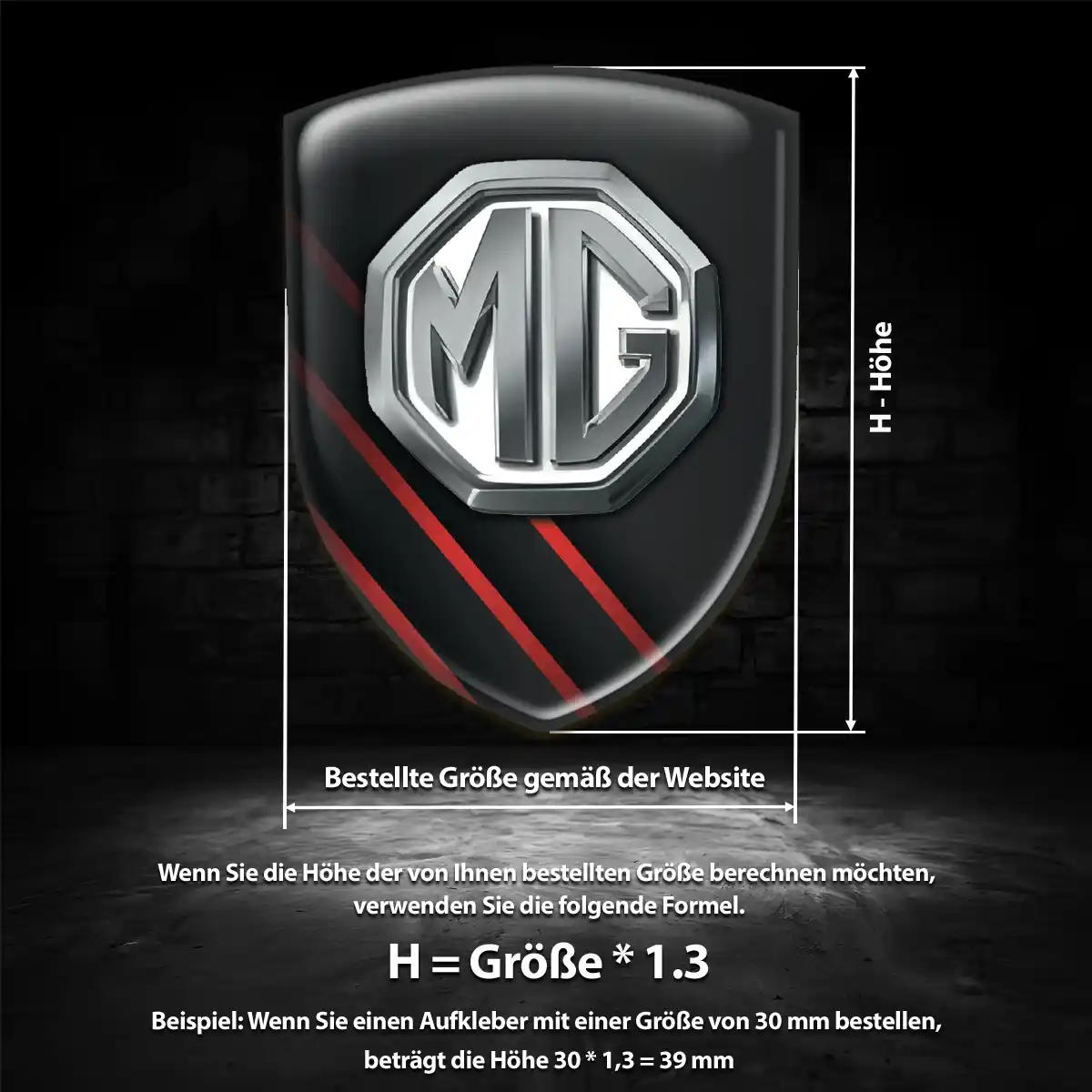 MG Embleme Silikon Aufkleber Elegantes Design