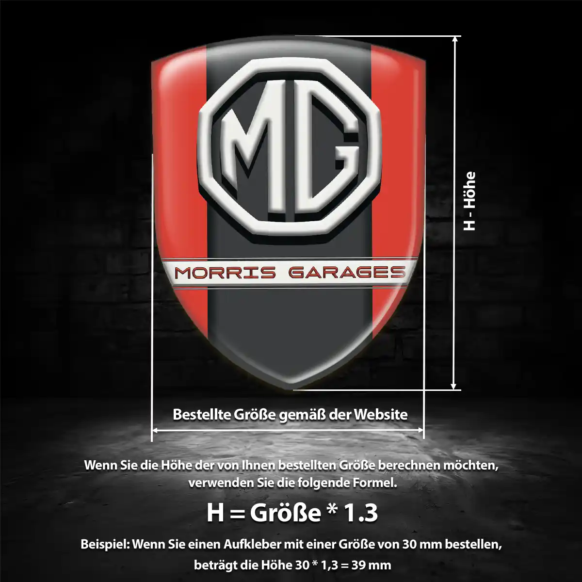 MG Embleme Silikon Aufkleber Exterieurdesign