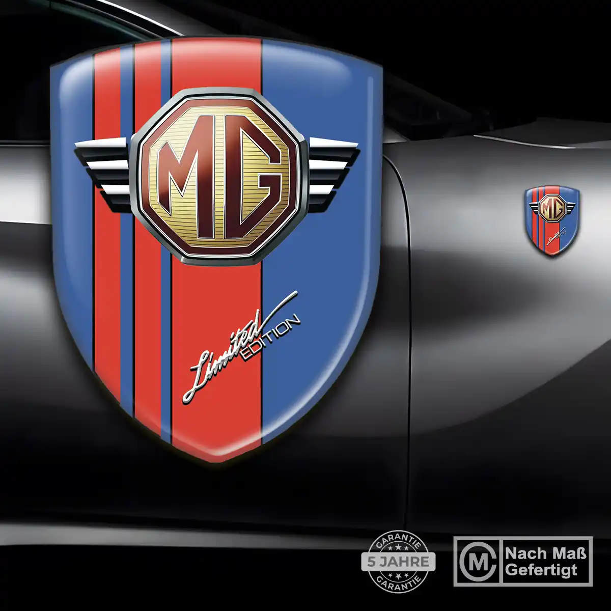 MG Embleme Silikon Aufkleber Hochwertiges Harz