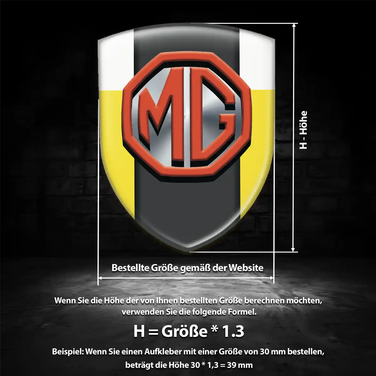 MG Embleme Silikon Aufkleber Luxus-Edition