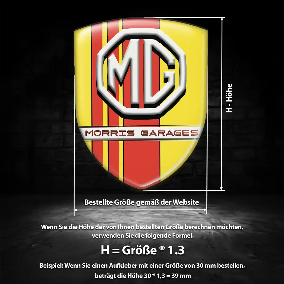 MG Embleme Silikon Aufkleber Markenedition
